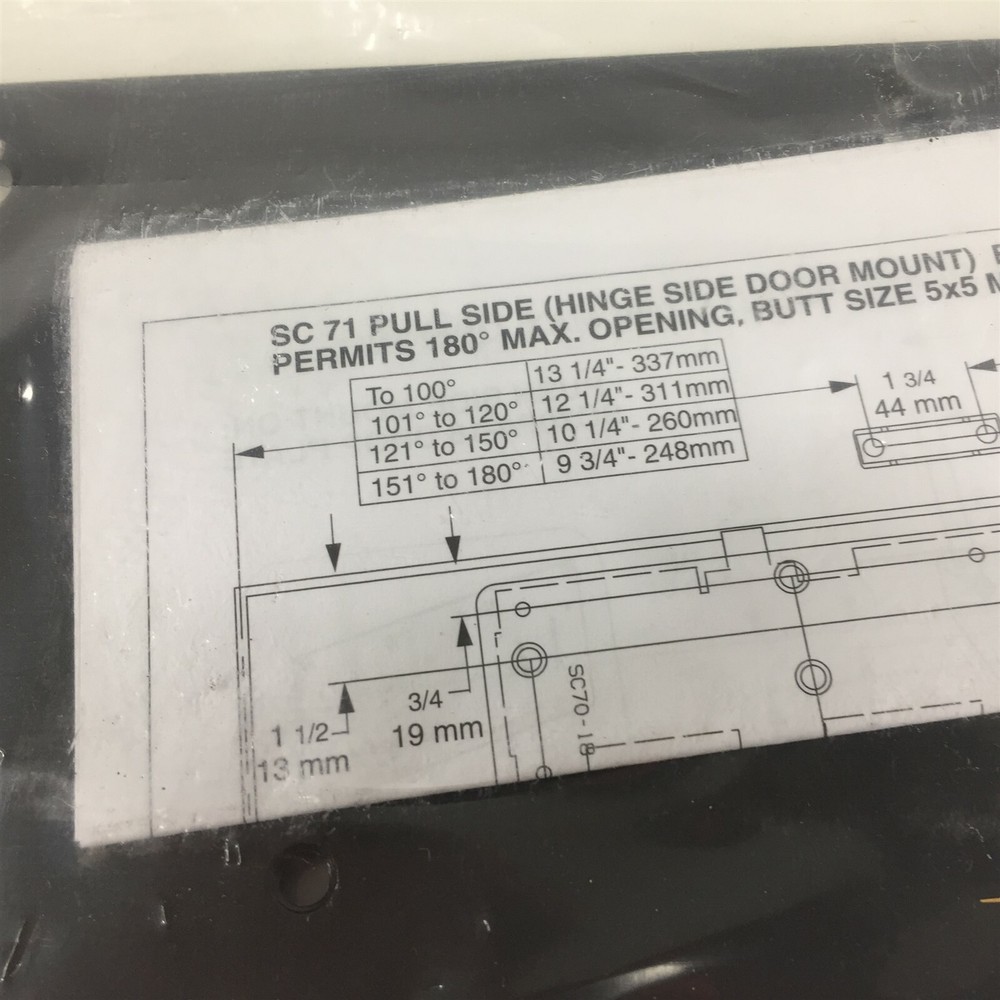 Falcon SC71 Pull Side Hinge Side Mount Dark Bronze