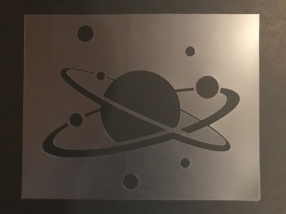 Moon Orbit Stencil 10mm or 7mm Thick, Solar System, Planets, Stars