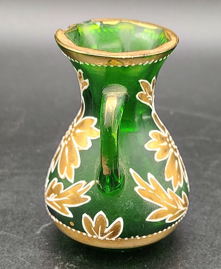 Vintage Blown Glass Double Handle Bottle