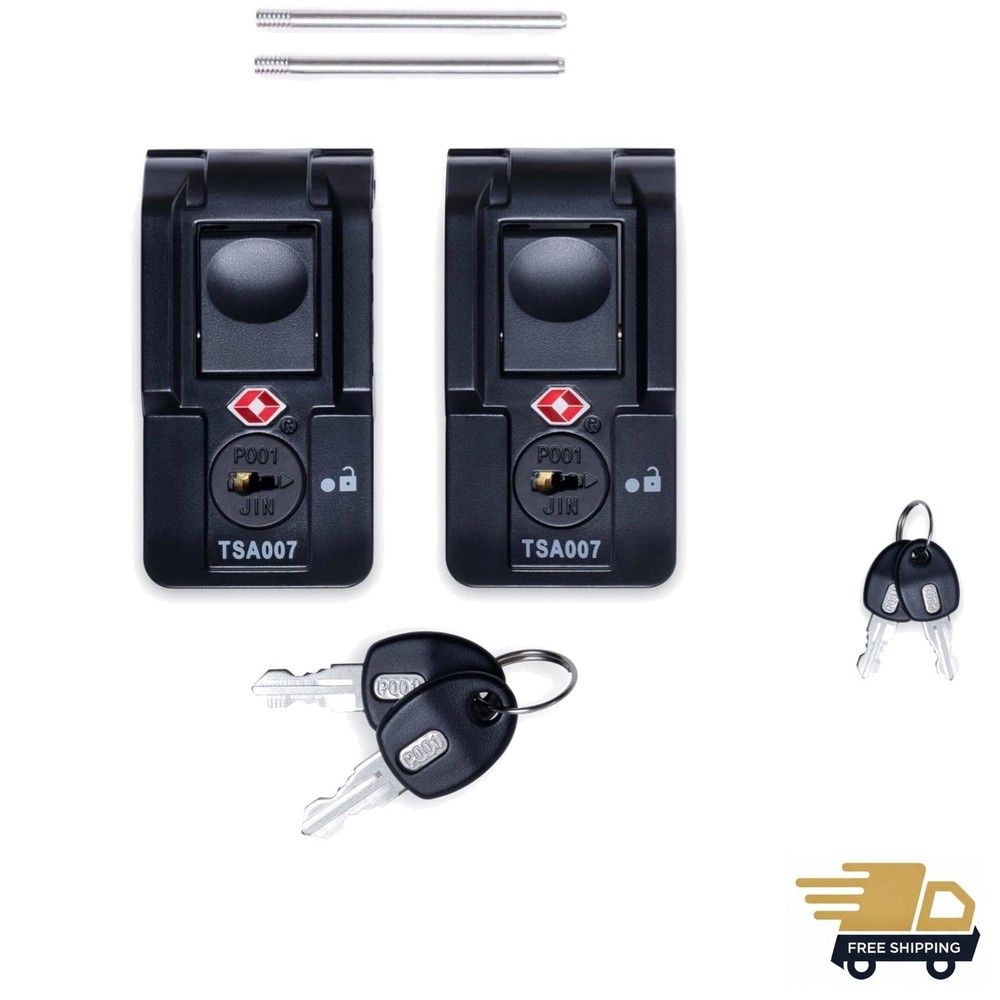 Pelican Replacement TSA Locking Latches, Medium, Black Set of 2