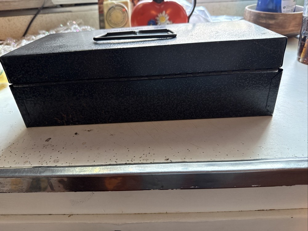 Vintage Tool Box Metal With Key
