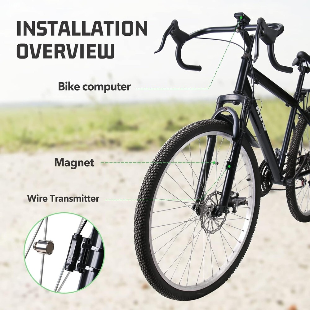 Waterproof Wired LCD Digital Cycle Bike Computer Bicycle Speedometer Odometer US