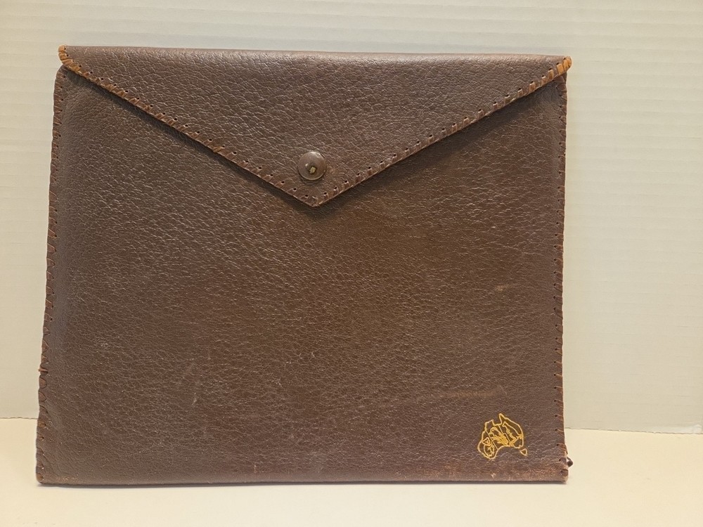 Vintage Leather Document Holder /folder / portfolio