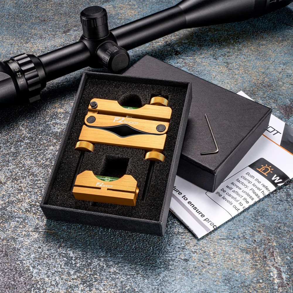 Scope Leveling Tool Scope Mounting Level Kit for Gunsmithing & Maintenance Gold