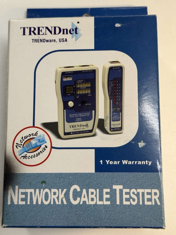 Trendnet TC-NT2 Network Cable Tester  & Remote + Case and Test Adapterrs and Man