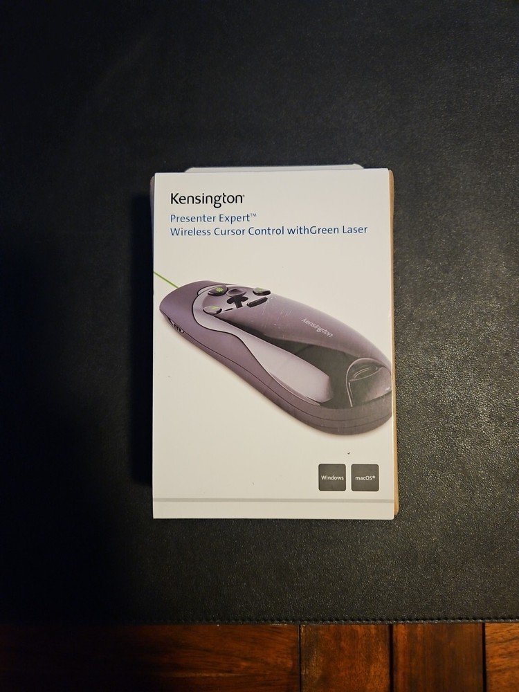 Kensington Expert Wireless Presenter with Green Laser Pointer & Cursor Control