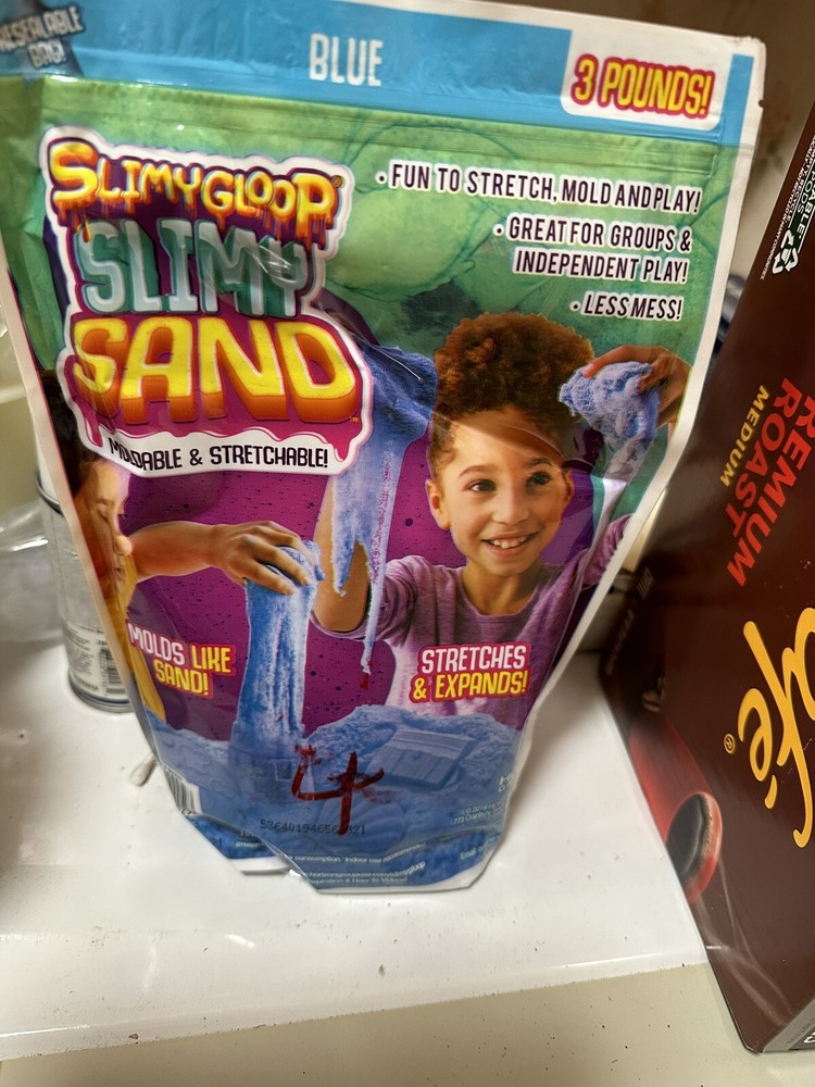 Blue SlimyGloop SlimySand Stretchable Moldable 3 Lb Bag