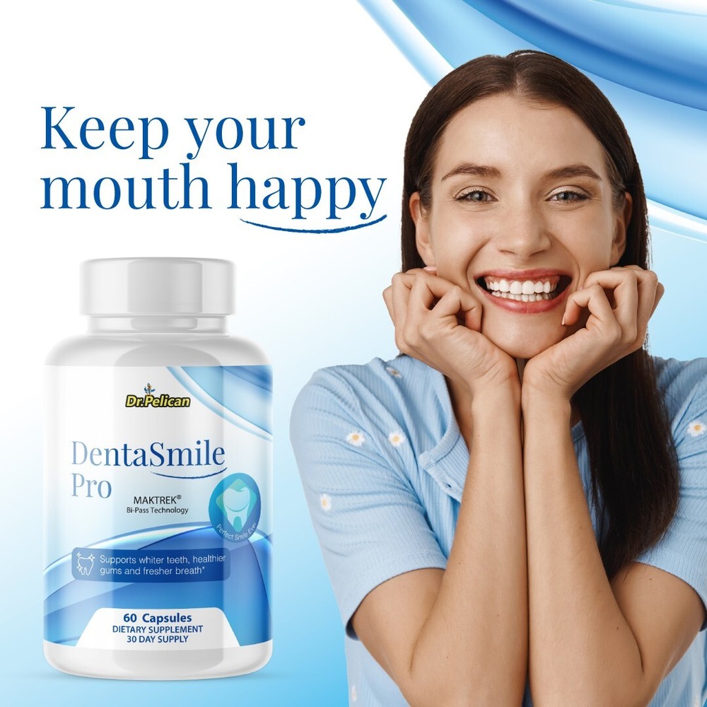 DentaSmile Pro- Oral Support- 3 Bottles- 180 Capsules