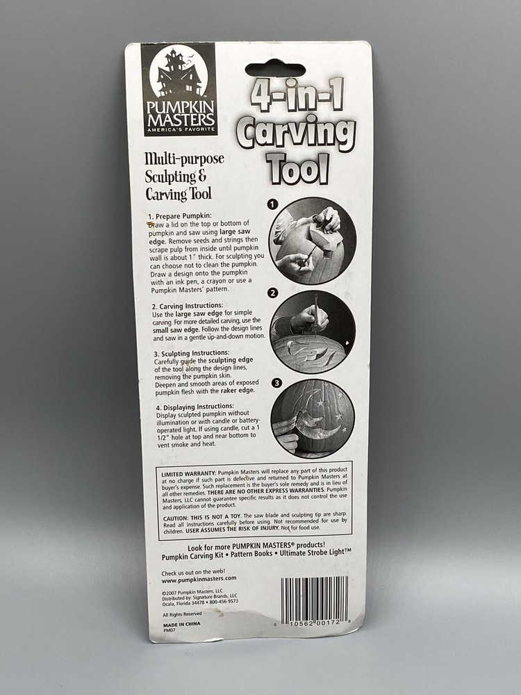 NIP Pumpkin Masters 4-in-1 Carving Tool