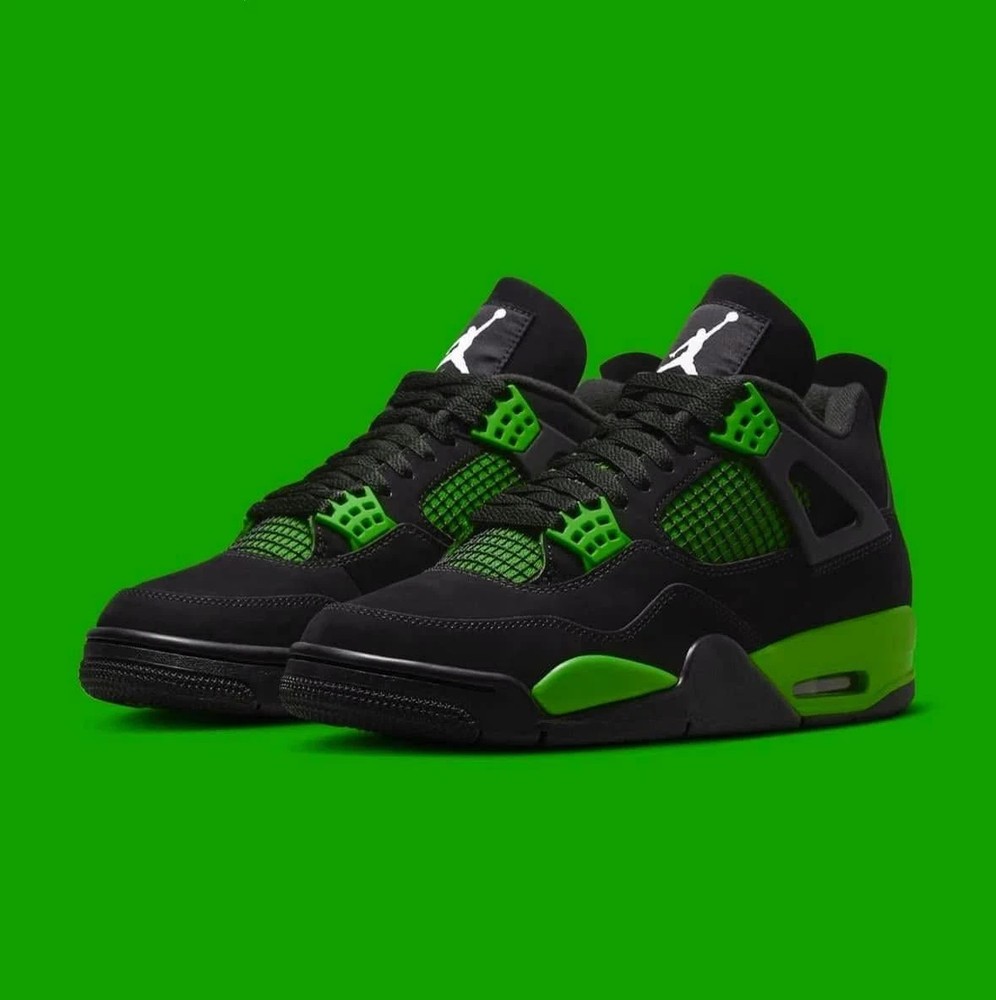 MEN Jordan 4 Green Thunder - All Size US 7-12