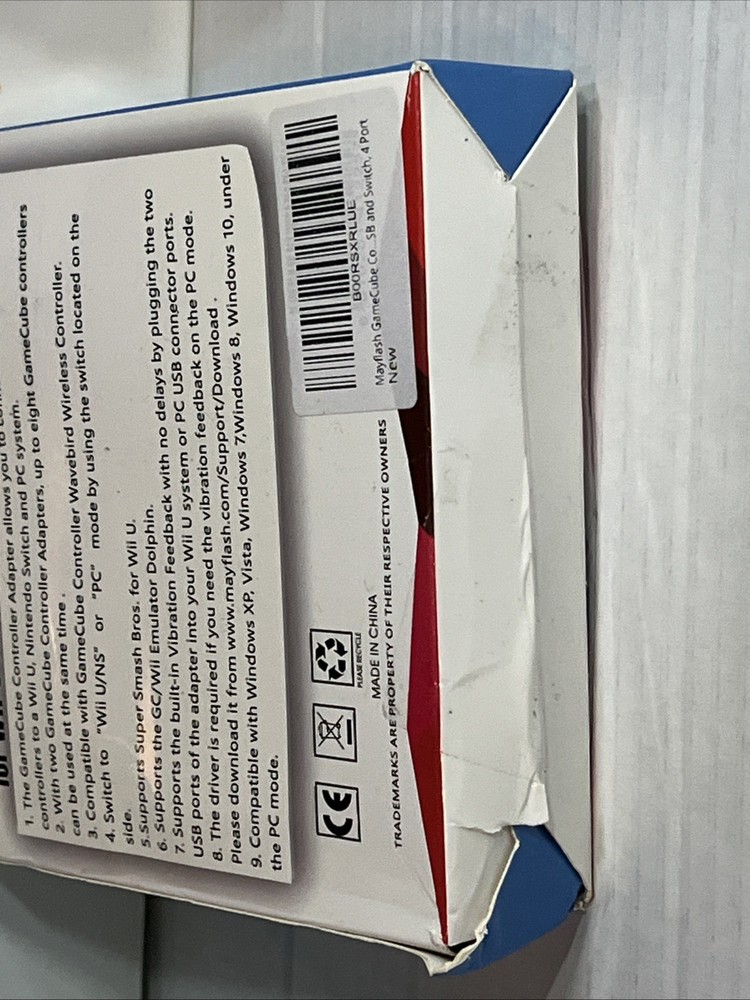 Mayflash GameCube Controller Adapter for Wii U, PC USB and Switch, 4 Port