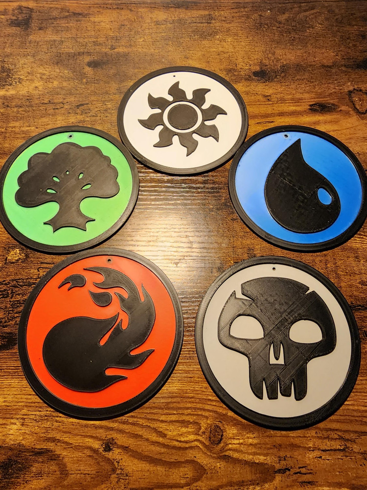 Magic the Gathering Mana Symbol Wall Decoration Set