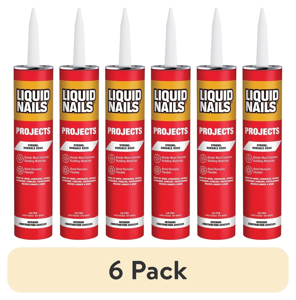 (6 pack) Liquid Nails 10 oz Interior Projects Latex Construction Adhesive Tan