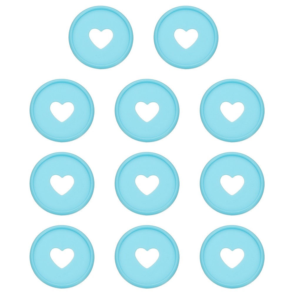 35mm Plastic Book Binding Discs, 11 Pack Expansion Discs Heart, Blue