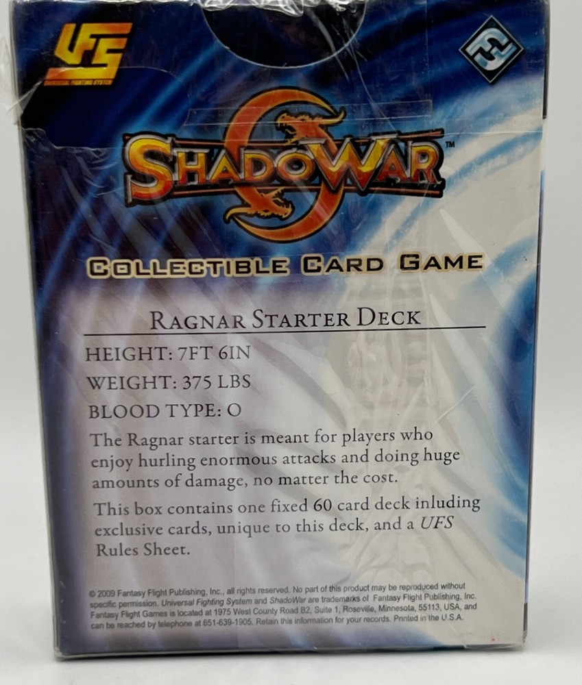 Shadowar CCG Radnar Starter Deck NEW Sealed 2009