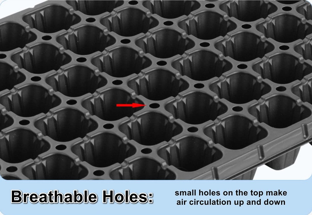 200 Cell Plug Tray, 10pcs-Pack Thick Durable Seed Starter Flats Vegetable Fru...