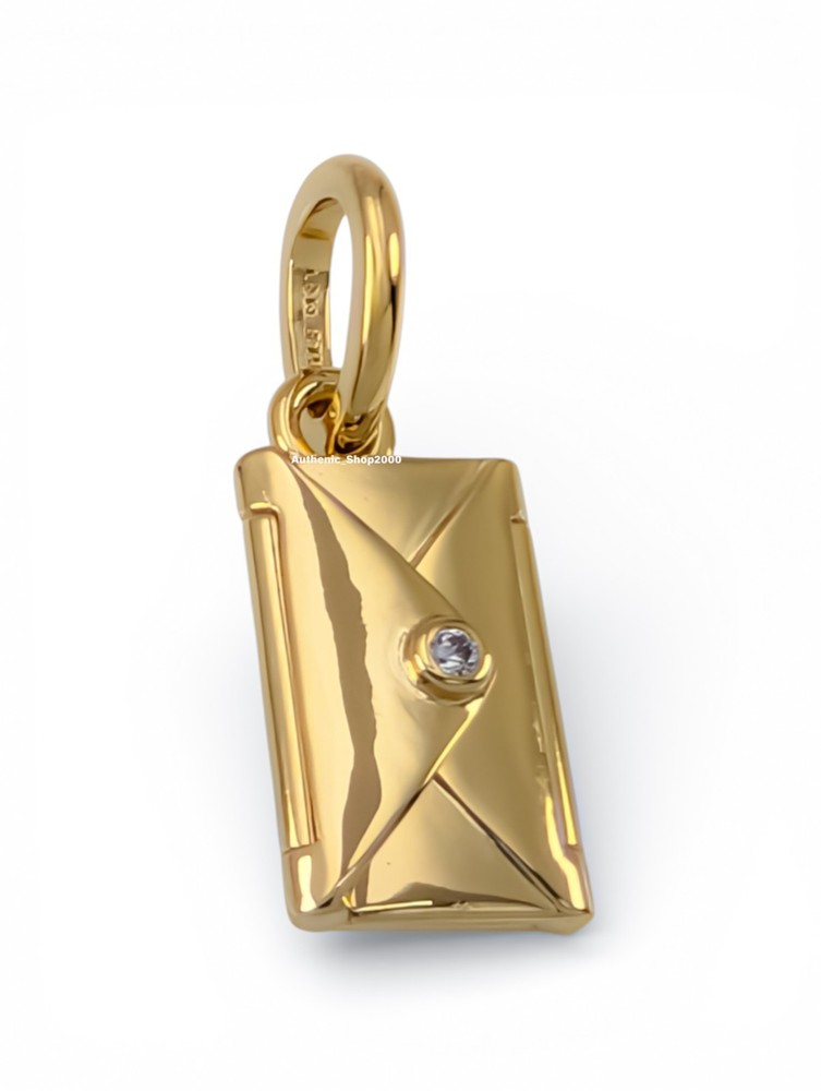 New 100% Authentic PANDORA Gold Engravable Open Envelope Dangle Charm 764421C01