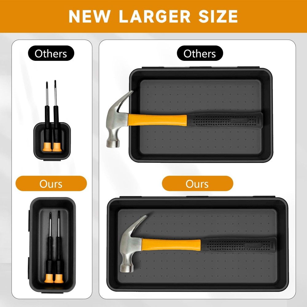 [60 PCS Upgraded] Tool Box Organizer Tray, Toolbox Desk Drawer Organizer