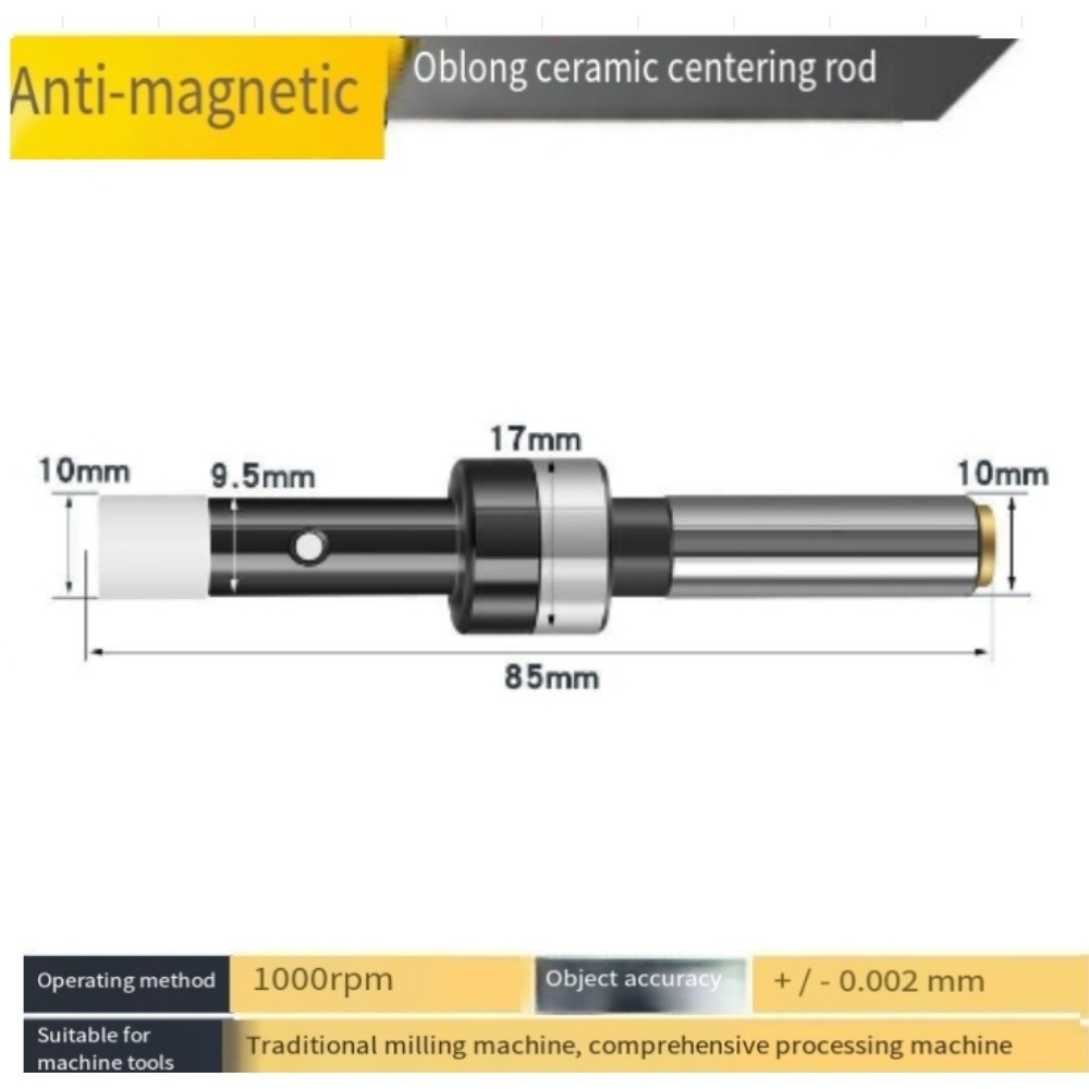 Eccentric Ceramic Black Titanium Precision Non-Magnetic Edge Finder