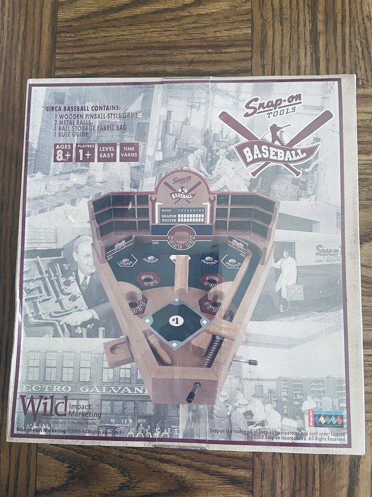 Snap On Tools Classic Pinball Style Baseball Game