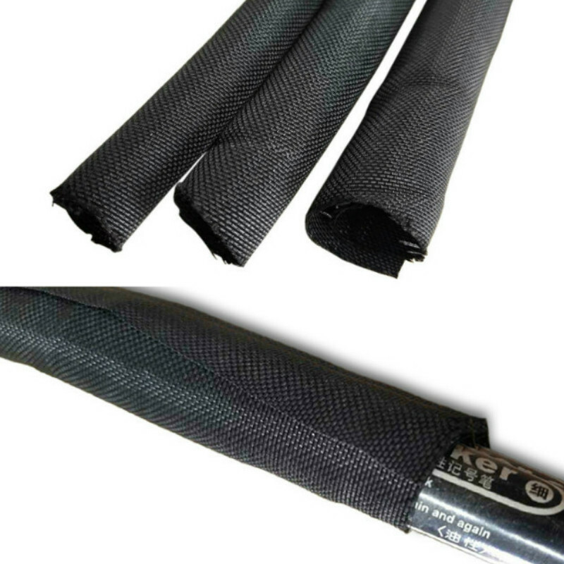 5M Braided Wire Cable Sleeve Nylon Cord Protector Split Pipe Cable Organizer DIY