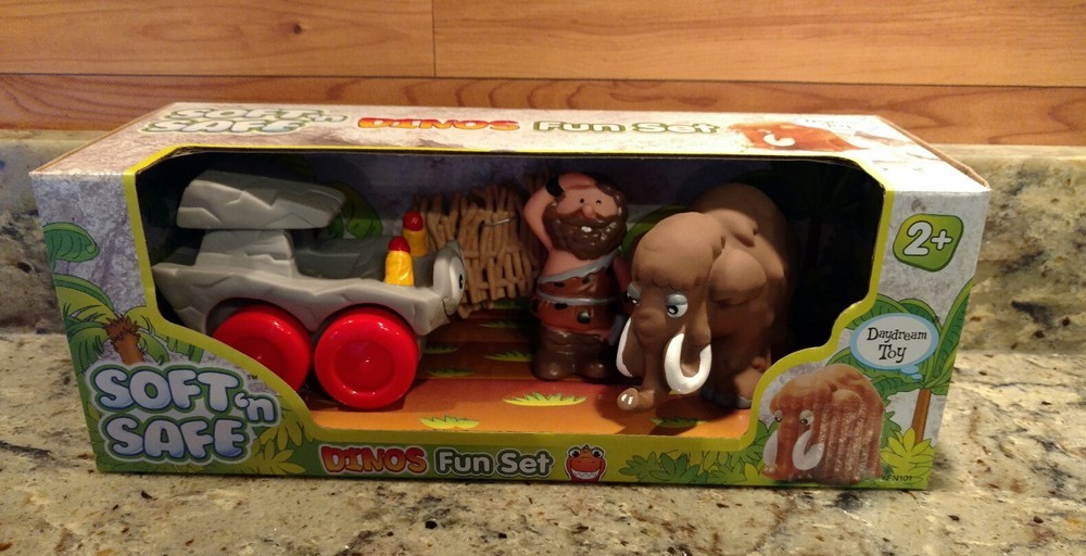NIB SOFT'N SAFE DINO FUN SET
