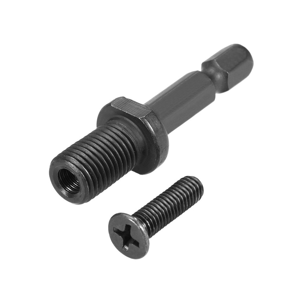 3PCS 3/8-24UNF Drill Chuck Adapter Thread Keyless Hex Shank