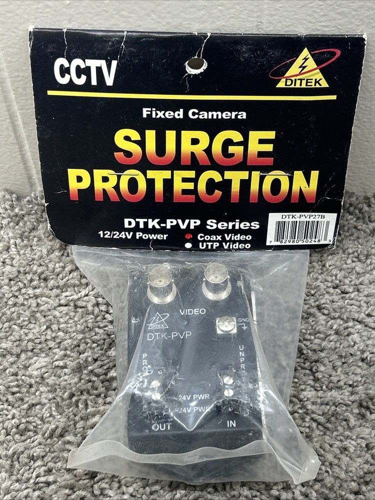 NEW DITEK DTK-PVP27B ANALOG COAX FIXED CAMERA SURGE PROTECTOR CCTV 81663