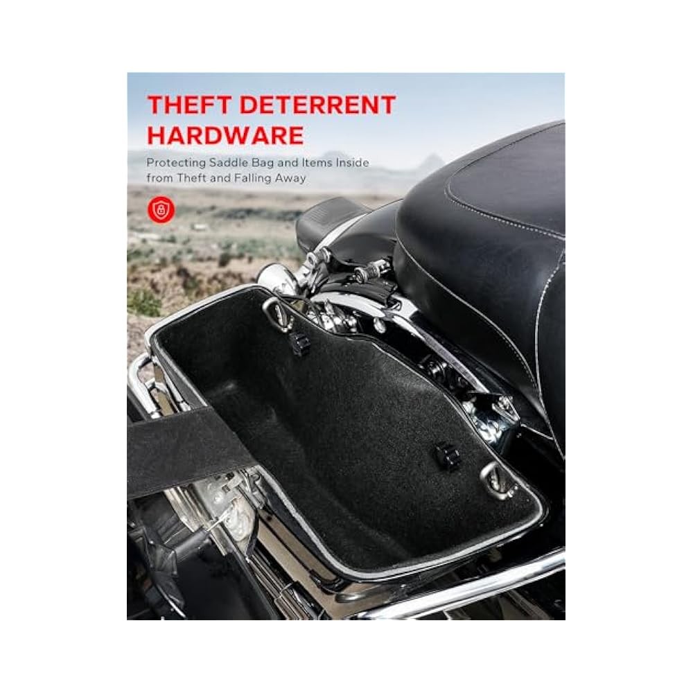 For Stronger Saddlebag Locks with Dimpled Textures and S,Type Nut Clamp, Theft
