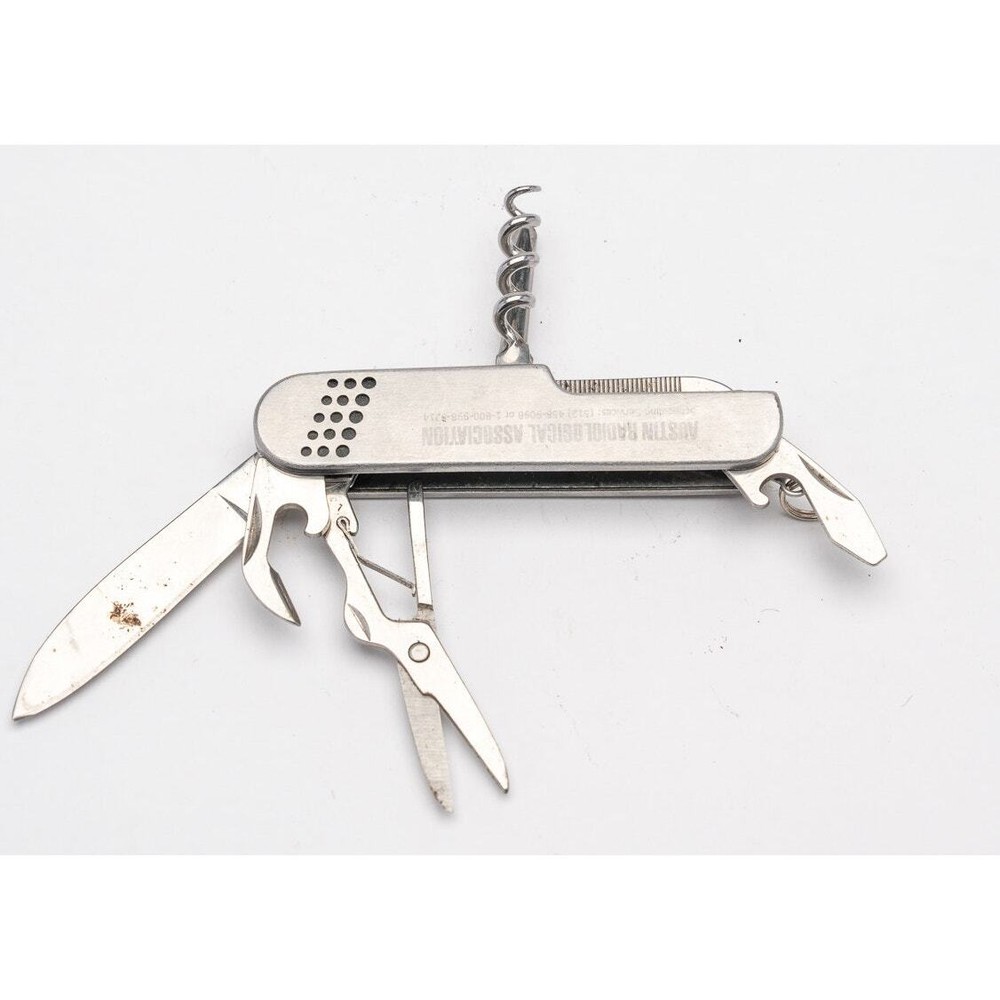 Unique 8 function multi-tool in silver