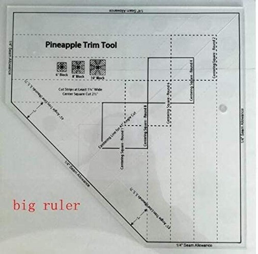 The Pineapple Ruler New Quilting Ruler Pineapple Trim Tool Creative Grids blocks