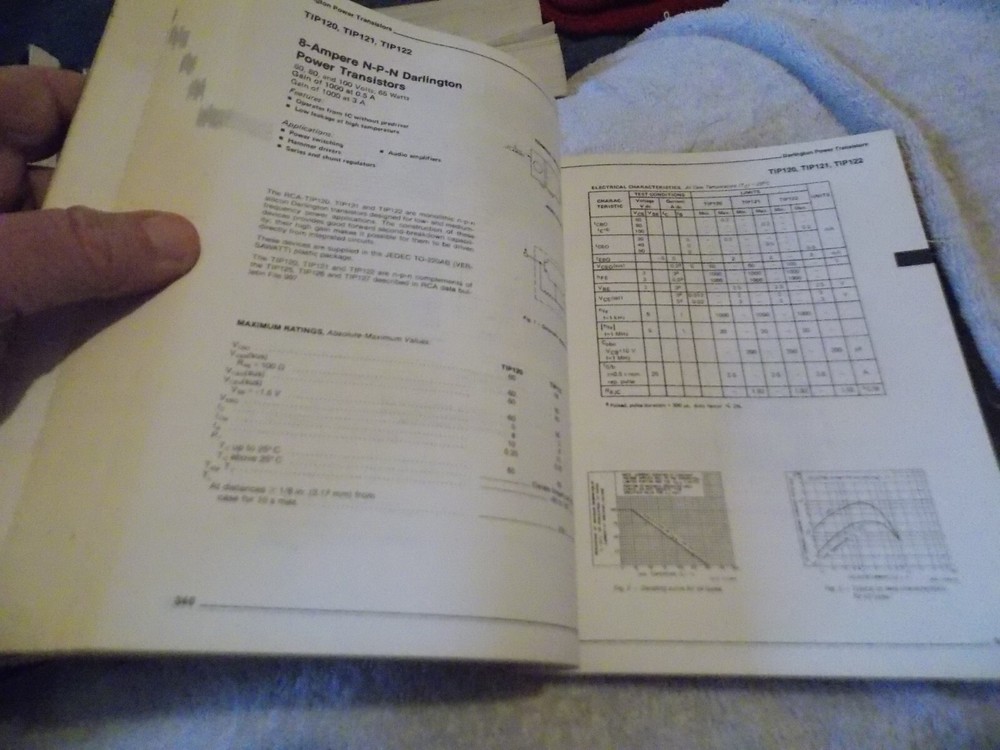 RCA Solid state DATABOOK Bipolar Power Devices Transistors Rectifiers Data BOOK