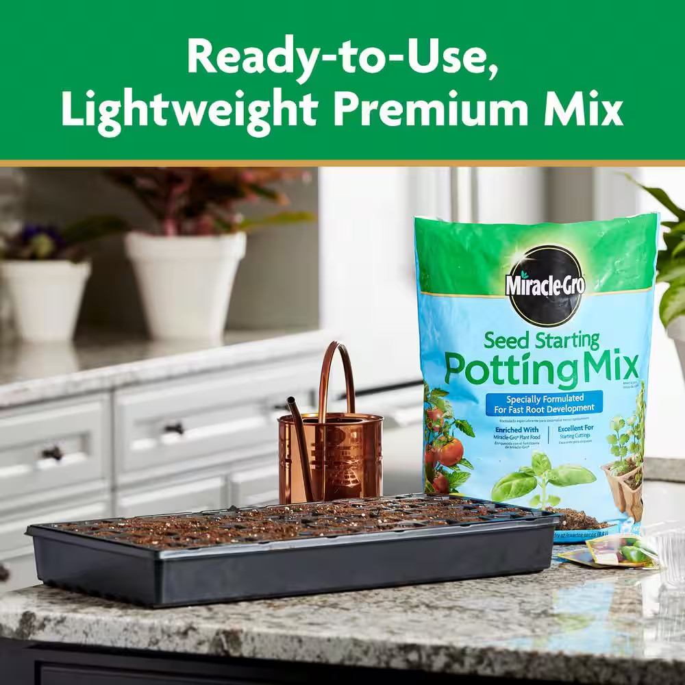 Seed Starting Potting Mix, 8 Qt., for Use in Containers, Soil (2-Pack)