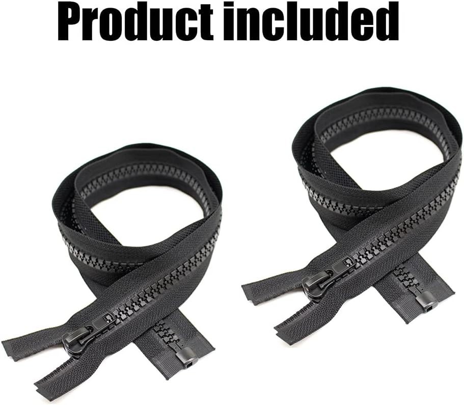 2PCS #10 28 Inch Separating Jacket Zippers for Sewing Coat Jacket Winter Coat...