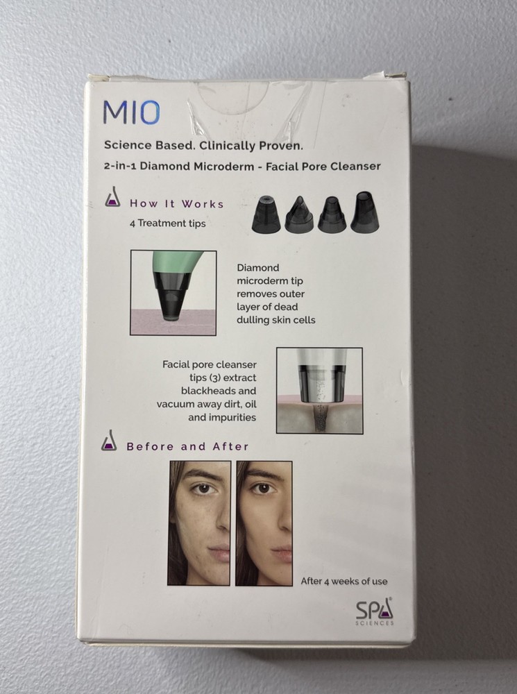 MIO Spa Sciences Diamond Microdermabrasion Pore Extraction Skin Open Box
