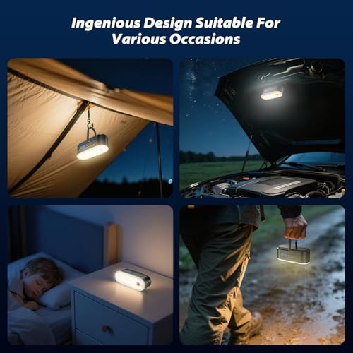 Motion Sensor Camping Lights,Rechargeable Camping Lantern, Portable Hanging 2