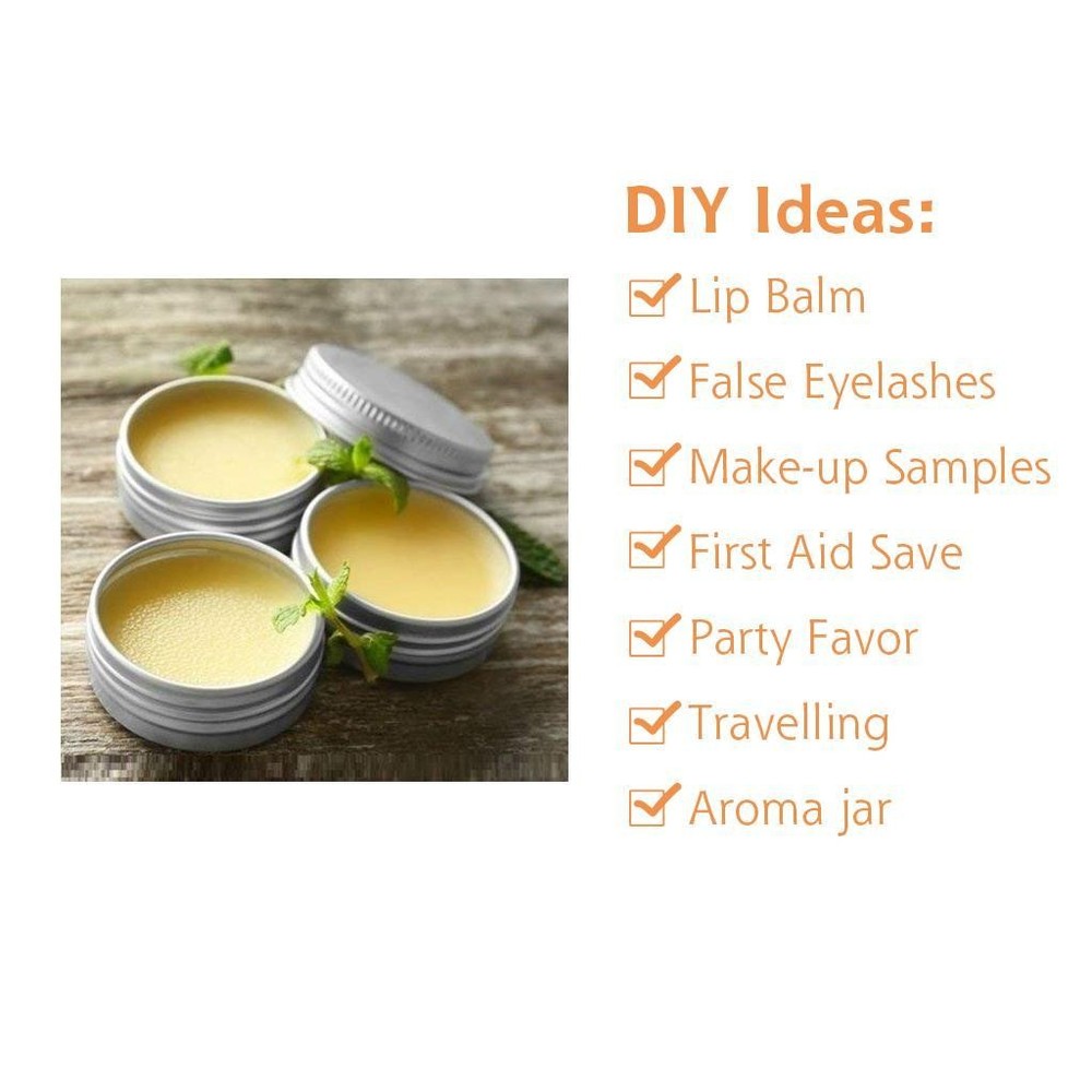 5 Pack Aluminium Tin Large Make Pots 250ml Capacity Empty