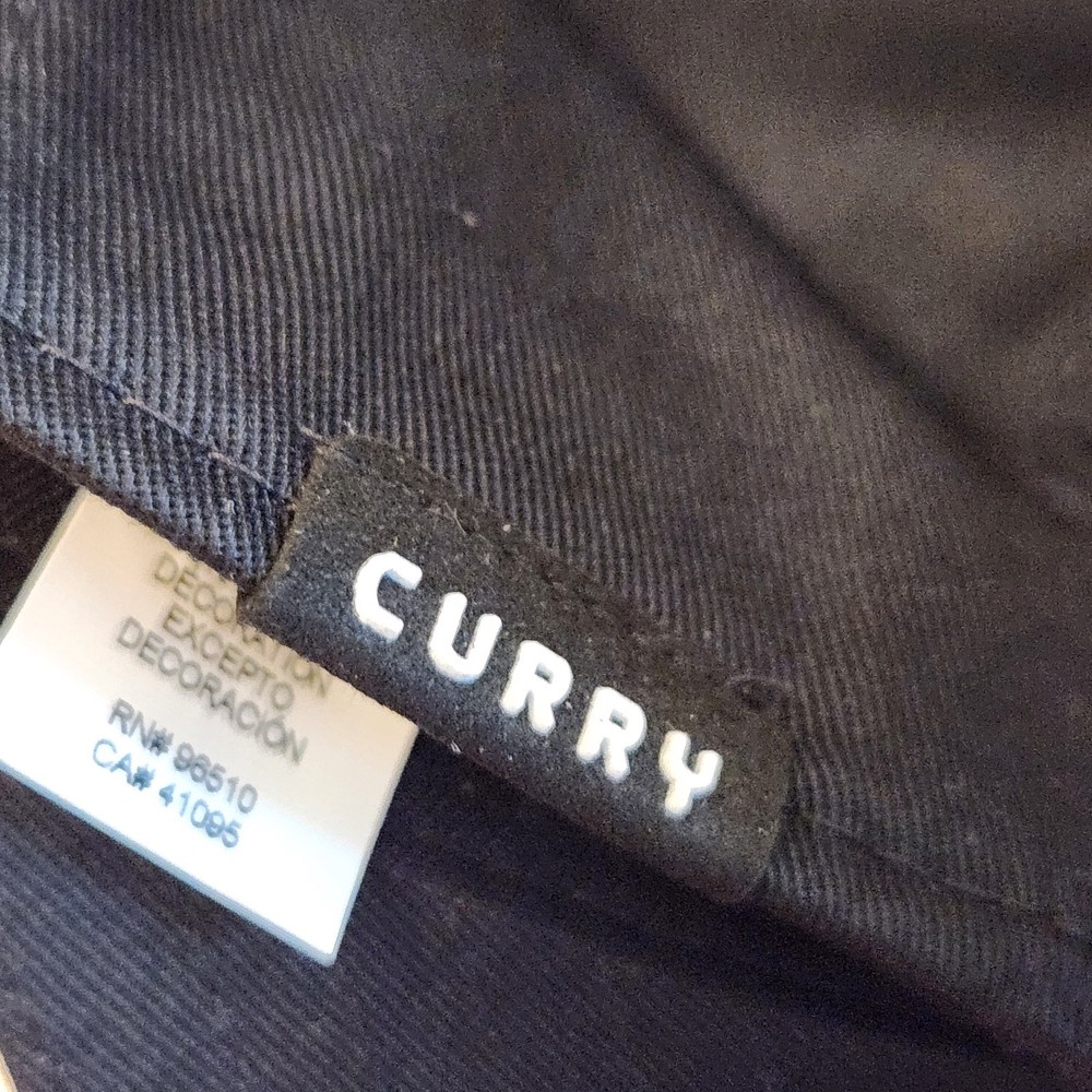 Under Armour UA Steph Curry Adjustable Hat Cap Stephen Curry Black White Logo