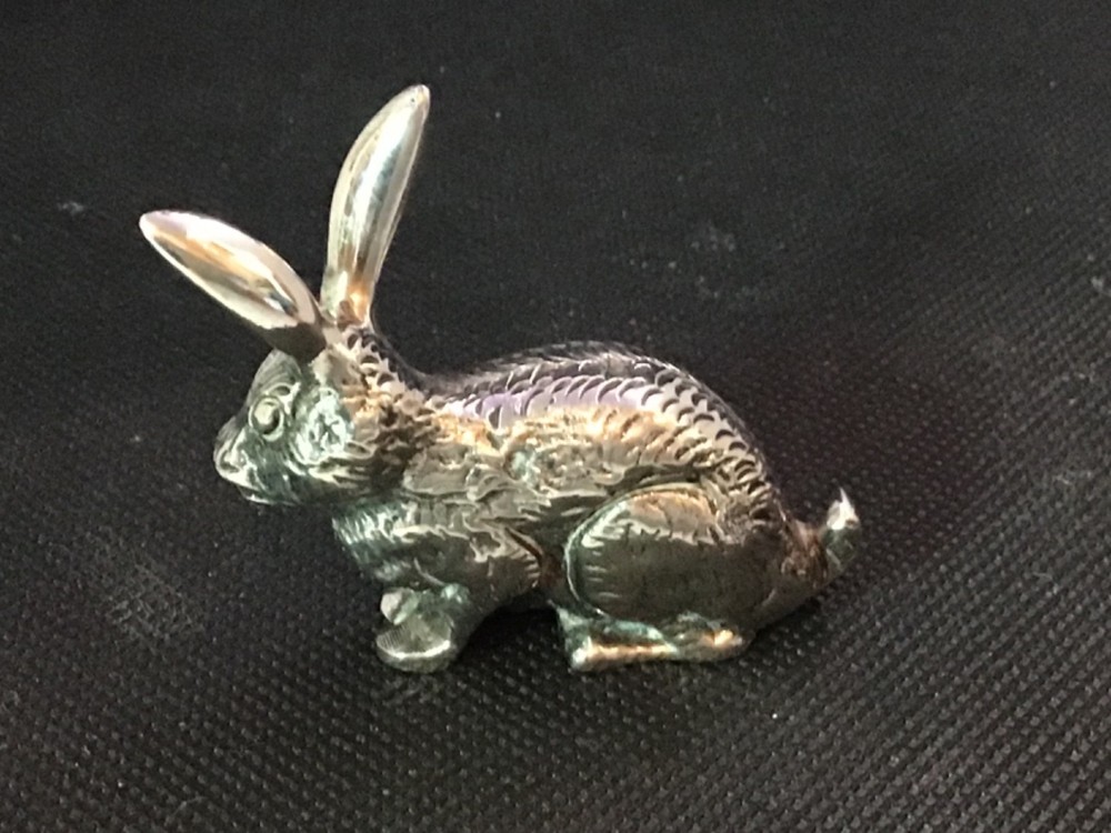 Solid silver rabbit Figure 51 grams
