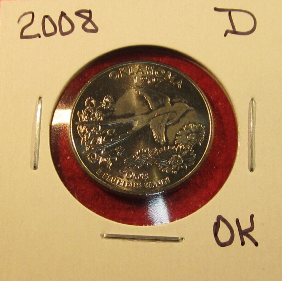 2008 D Denver Oklahoma State Clad Quarter - Uncirculated