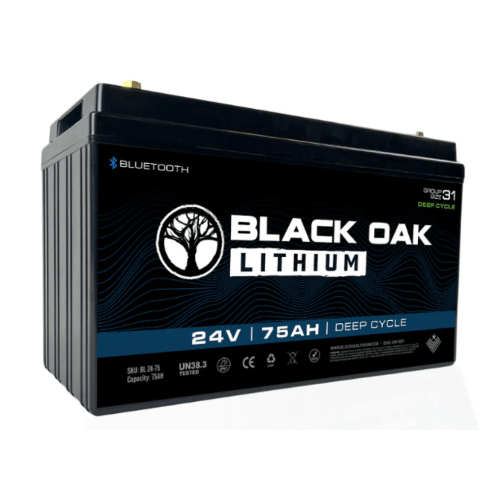 Black Oak 24V Lithium Deep Cycle 75Ah Trolling Motor Battery