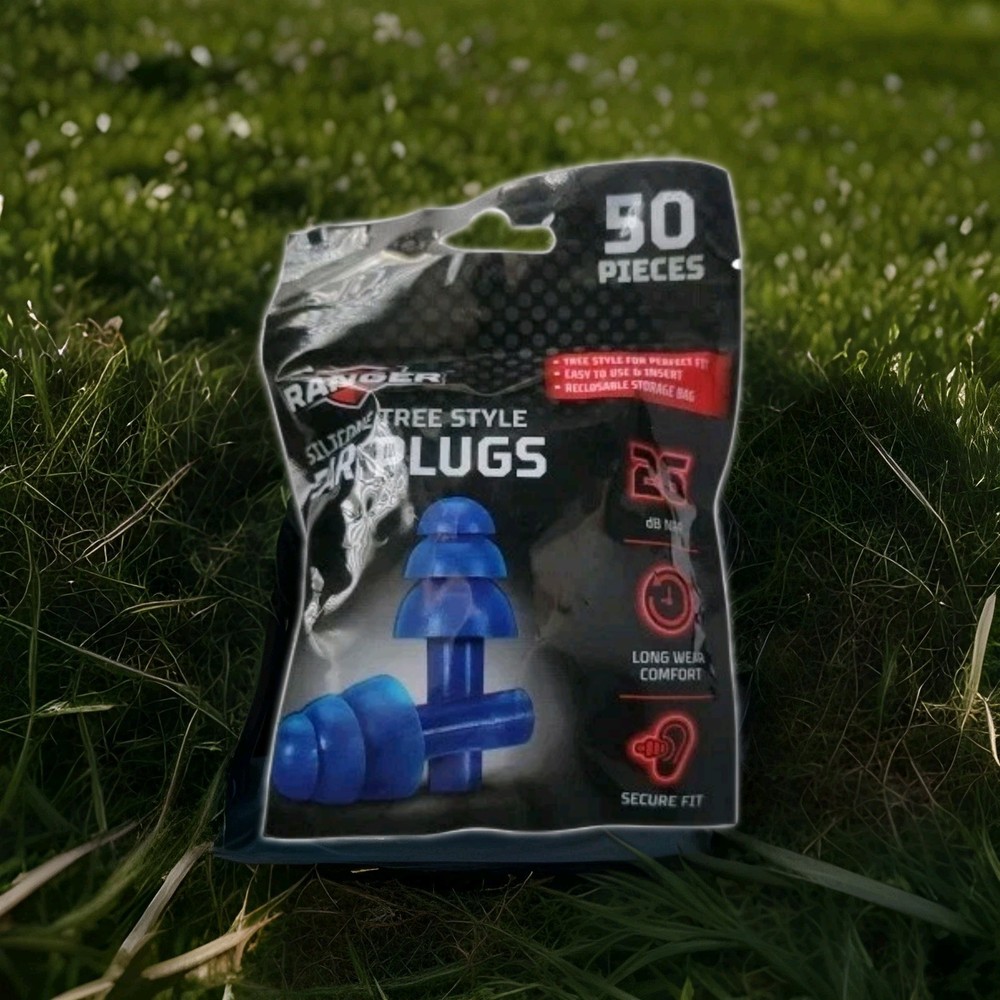 RANGER Reusable Silicone Earplugs, 50-Pack