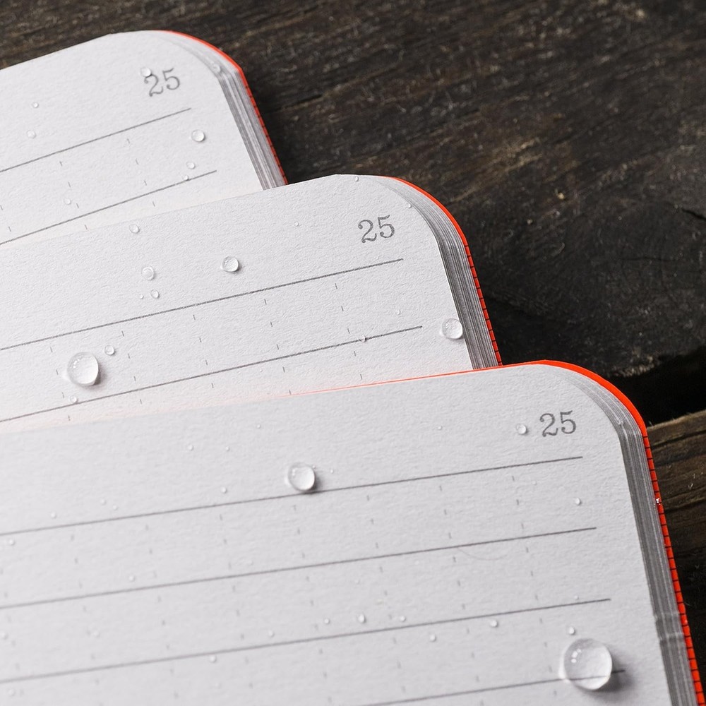 Rite In The Rain Mini Stapled Binding Notebook 3 Pack orange Field-Flex Cover