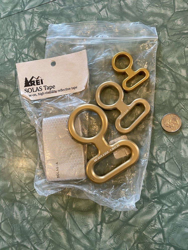 Lot of Three Different Sized Tether Couplers For Rock Climbing/Ropework