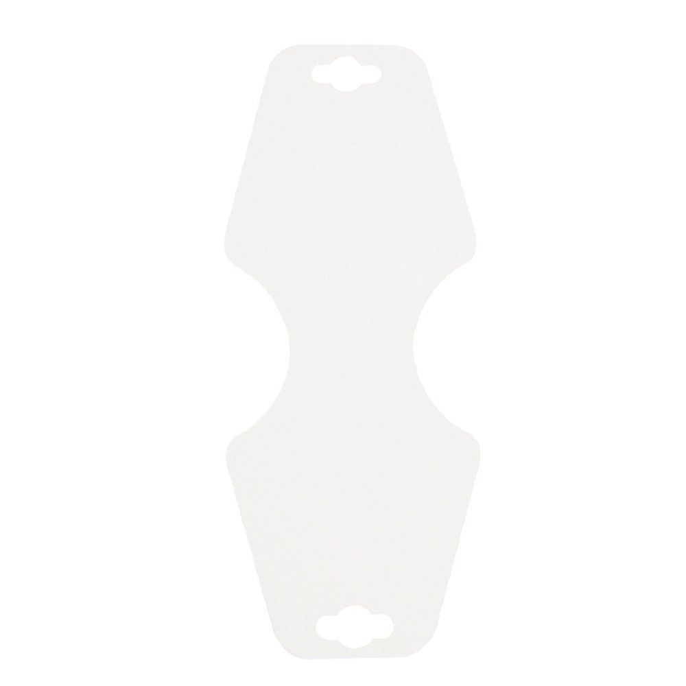 100 White Triangular Fold Over Display Cards 2 3/8 x 2 3/8 Jewelry Tags
