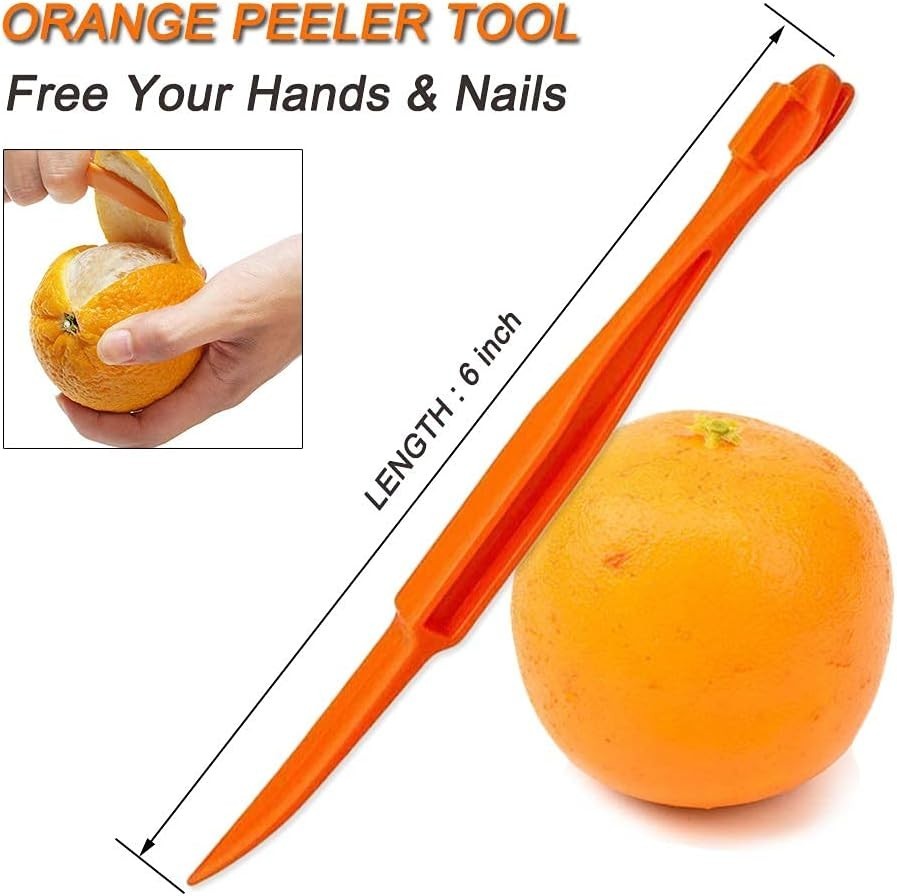 Effortless Citrus Peeling - Modern 2-Pack Orange Peeler Tools for Every Kitchen