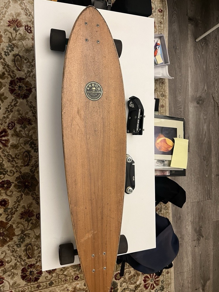 Cool Pintail Longboard With Surf Adapter For Ground Surfing Practice