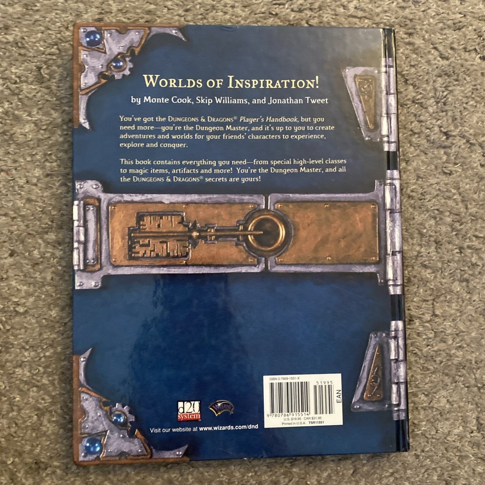 Dungeons & Dragons 3rd Edition Dungeon Masters Guide Core Rulebook 2 (D&D, 2000)