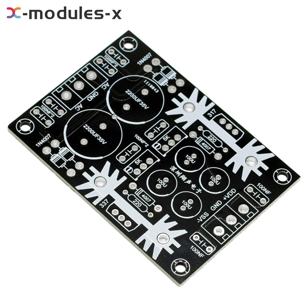 LM317/LM337 Adjustable Regulated Power Supply Board AC-DC 0-28V Kit Components