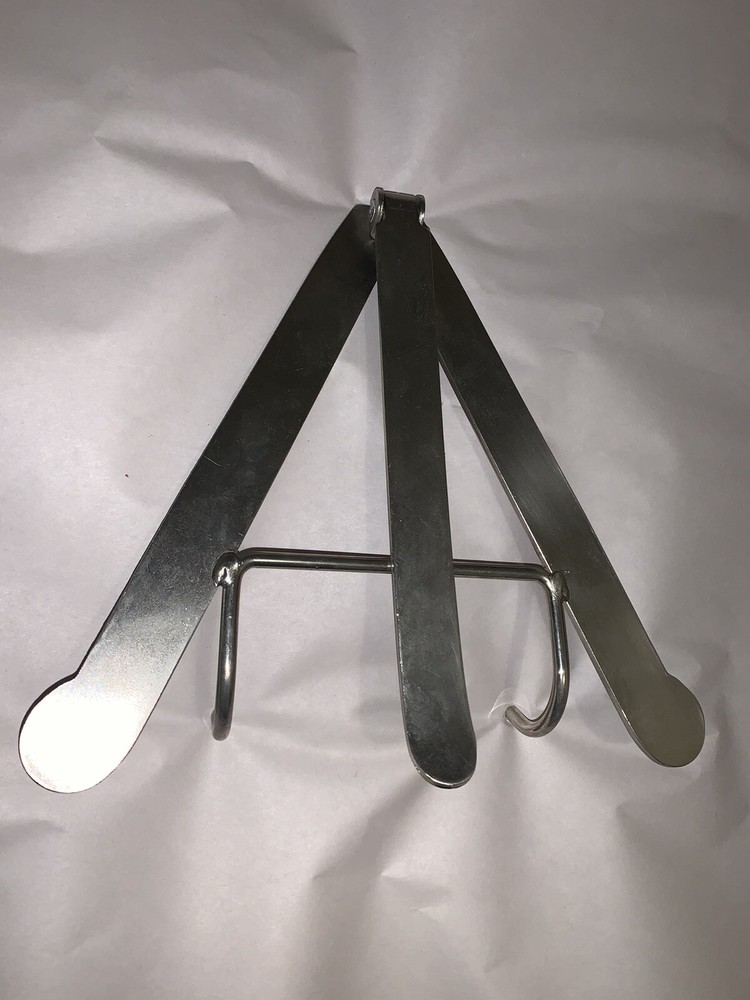 Metal Book Stand/Display Stand/Silver Toned 7.5”